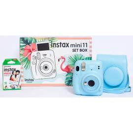 FujiFilm Instax Small BOX Mini 11 niebieski +  wkład 10szt + pokrowiec
