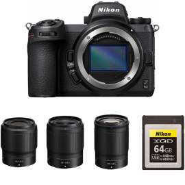 Nikon Z6 II + Nikkor Z 35mm F/1.8 + Z 50mm F/1.8 + Z 85mm F/1.8 + karta pamięci XQD 64GB