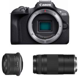 Canon EOS R100 + RF-S 18-45  f/4.5-6.3 IS STM + RF 75-300 f/4-5.6