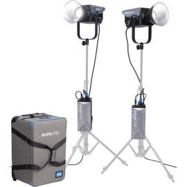 NANLITE FC-500B Bicolor 2700-6500K 2x Spot Light DMX Trolley Kit