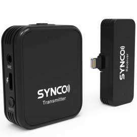 Synco G1TL bezprzewodowy system mikrofonowy Apple Lighting z MFI + konektor USB-C, 1 nadajnik, 1 odbiornik, 2 konektory