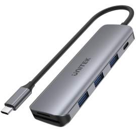 Unitek USB-C 3xUSB 3.1 Gen1 PD 100W SD microSD
