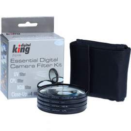 Digital King Zestaw filtrów: UV, polaryzacyjny, szary, soczewka makro + 4 dioprie 55mm 
