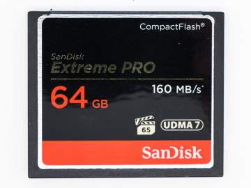 Sandisk CompactFlash EXTREME PRO 64 GB 160 MB/s - Outlet