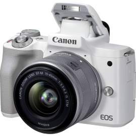 Canon EOS M50 Mark II biały + 15-45 mm f/3.5-6.3 srebrny 