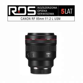 Canon rozszerzona opieka serwisowa dla RF 85 mm f/1.2 L USM na 5 lat