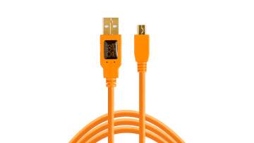 Tethertools KABEL USB 2.0 - Mini-B 5-Pin 4.6m pomarańczowy (CU5451-ORG)