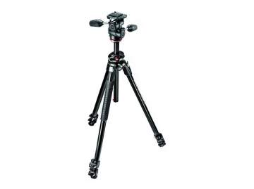 Manfrotto 290 Dual, 3 sekcje, aluminiowy, kolumna 90 st. głowica 3-kierunkowa MH804-3W 