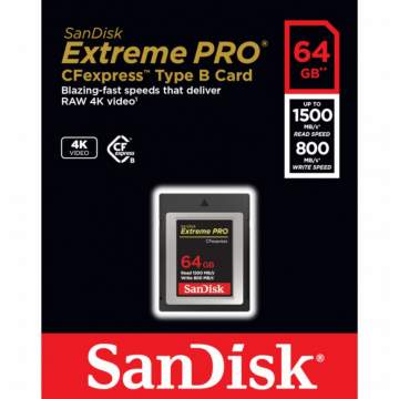 Sandisk CFexpress TYP B Extreme Pro 64GB 1500 MB/s N