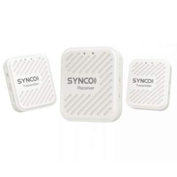 Synco G1 A2 bezprzewodowy system mikrofonowy 2,4 GHz - 2 nadajniki + odbiornik (biały)