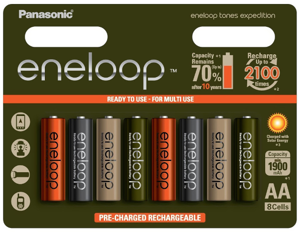 Akumulatory Panasonic Eneloop Expedition AA 1900 mAh 2100 cykli 8szt. - edycja limitowana