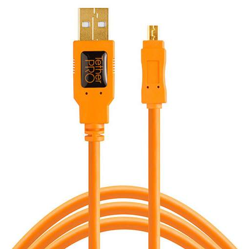 Tethertools KABEL USB 2.0 - Mini-B 8-Pin 4.6m pomarańczowy (CU8015-ORG)