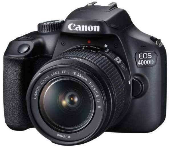 Lustrzanka Canon EOS 4000D  + obiektyw 18-55 DC III