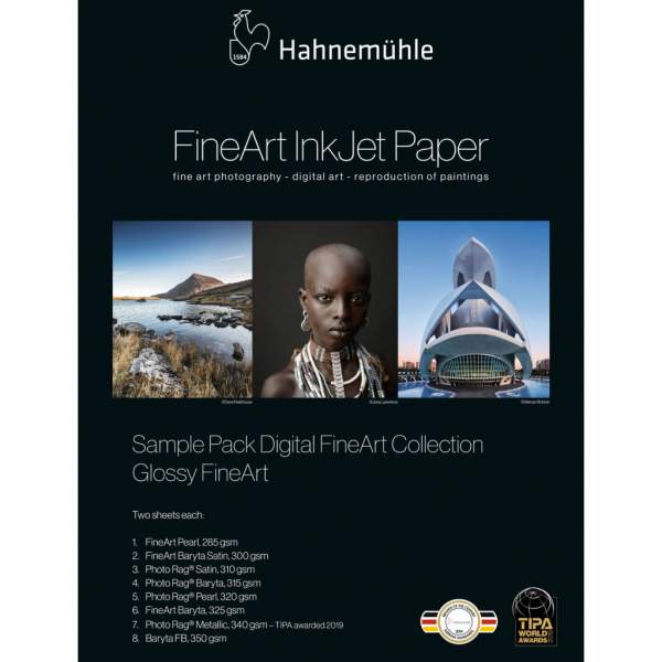Papier Hahnemuhle Fine Art Glossy Sample Pack