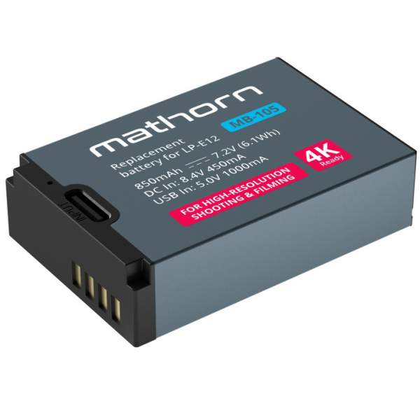 Akumulator Mathorn Mathorn bateria MB-105 850 mAh USB-C do Canon LP-E12
