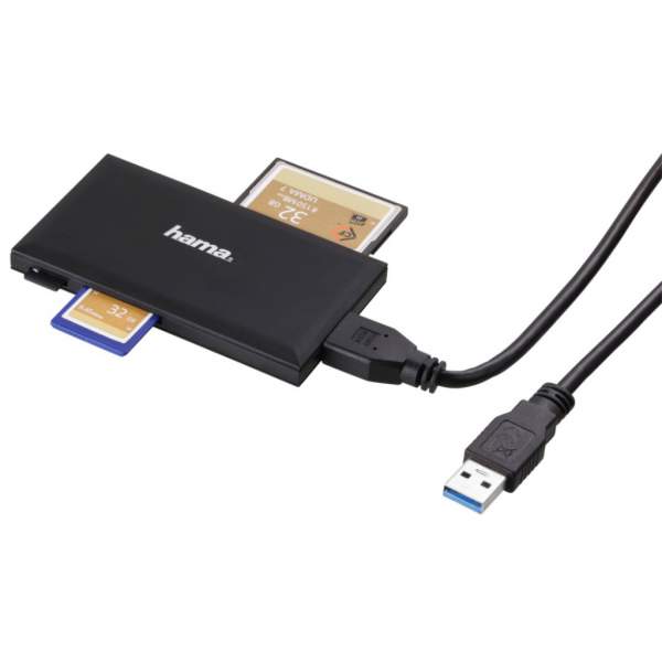 Czytnik Hama Multi USB 3.0 SD/mSD/CF/MS czarny - Outlet