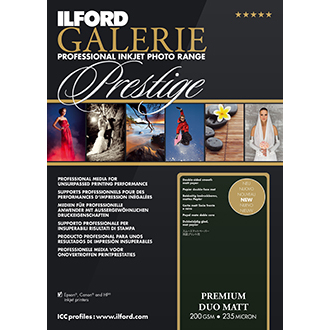 Papier Ilford Galerie Prestige Premium Matt Duo 200gsm A4 (25 ark.)