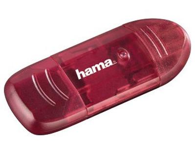 Czytnik Hama USB 2.0 Cardreader 6w1 czerwony