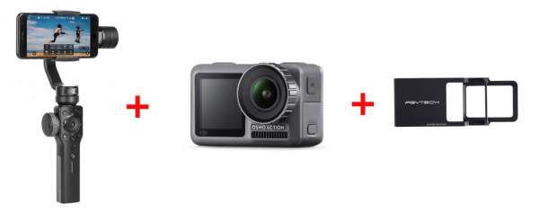 DJI Zestaw wakacyjny kamera Osmo Action + gimbal Smooth 4