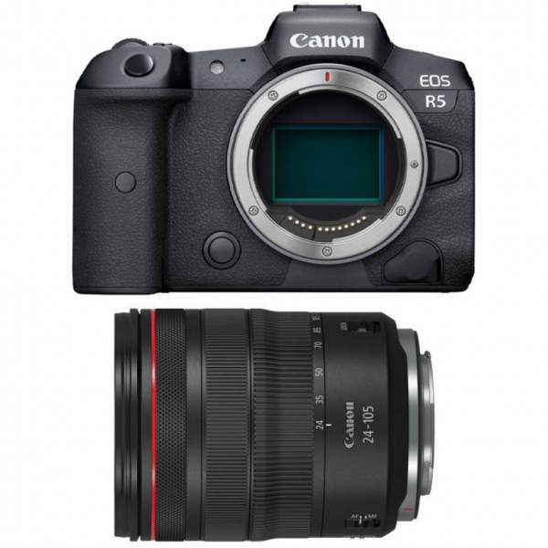 Aparat cyfrowy Canon EOS R5 + RF 24-105 mm f/4 L IS USM