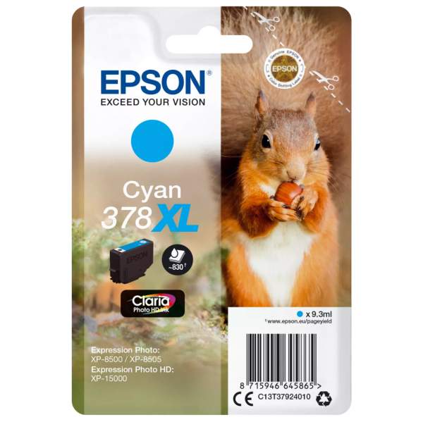 Tusz Epson TUSZ EPSON T378XL Cyan