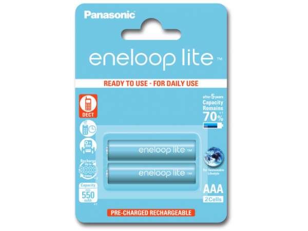 Akumulatory Panasonic Eneloop LITE AAA 550 mAh 3000 cykli 2szt. 