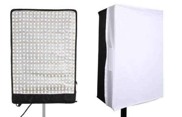 Lampa LED Falcon Eyes zestaw  RX-18TD Roll-Flex, Bi-Color, 45x60 cm + softbox Dome RX-18OB + softbox RX-SB18 (bez grida)