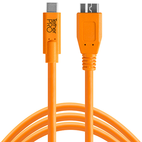 Tethertools KABEL USB-C to 3.0 Micro- B 4,60m pomarańczowy (CUC3315-ORG) - Outlet