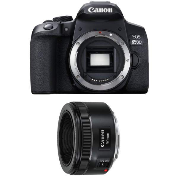 Lustrzanka Canon zestaw EOS 850D body + 50 mm f/1.8
