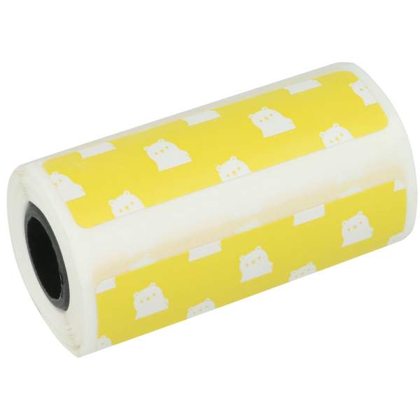 Peripage Papier termiczny naklejka ze wzorem - żółta