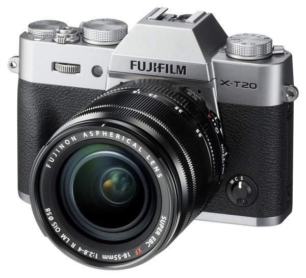 Aparat cyfrowy FujiFilm X-T20 srebrny + ob. 18-55 mm f/2.8-4.0 OIS czarny