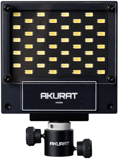 Lampa LED Akurat Lighting MIX3A nakamerowa z regulacją temperatury barwowej (LL1120MIX3 wysokie CRI)