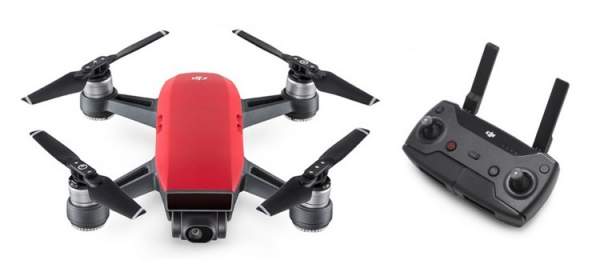 Dron DJI Spark czerwony + aparatura sterująca