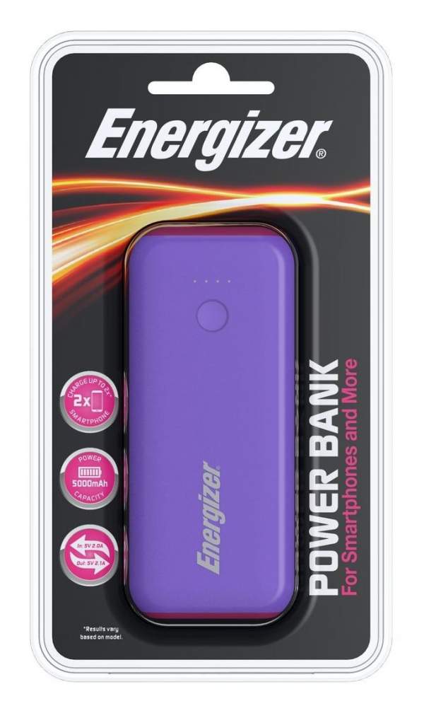 Energizer Power bank max ue5007 5000 mAh magenta / purpurowy