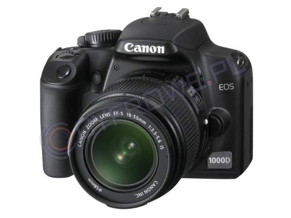 Lustrzanka Canon EOS 1000D + ob. 18-55 II + 75-300