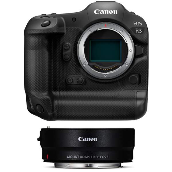 Aparat cyfrowy Canon EOS R3 + adapter Mount EF-EOS R 