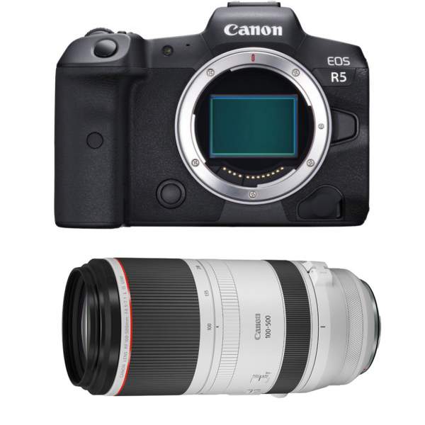 Aparat cyfrowy Canon EOS R5 body + RF 100-500 F4.5-7.1 L IS USM 
