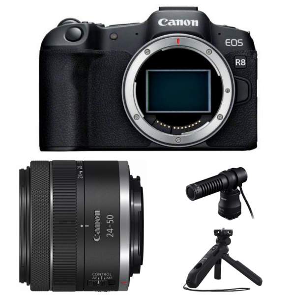 Aparat cyfrowy Canon EOS R8 + RF 24-50 mm f/4.5-6.3 IS STM Creator Kit