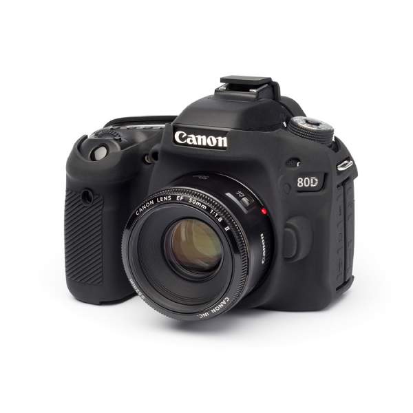 Zbroja EasyCover osłona gumowa dla Canon 80D czarna