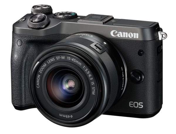 Aparat cyfrowy Canon EOS M6  + ob. 15-45 IS STM czarny 