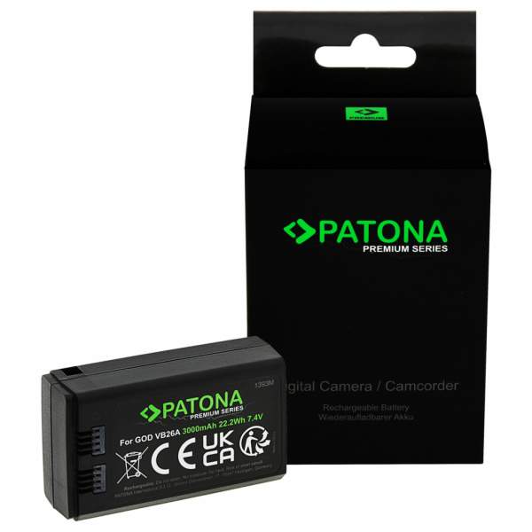 Bateria Patona Premium do Godox VB26 VB26A V850III V1