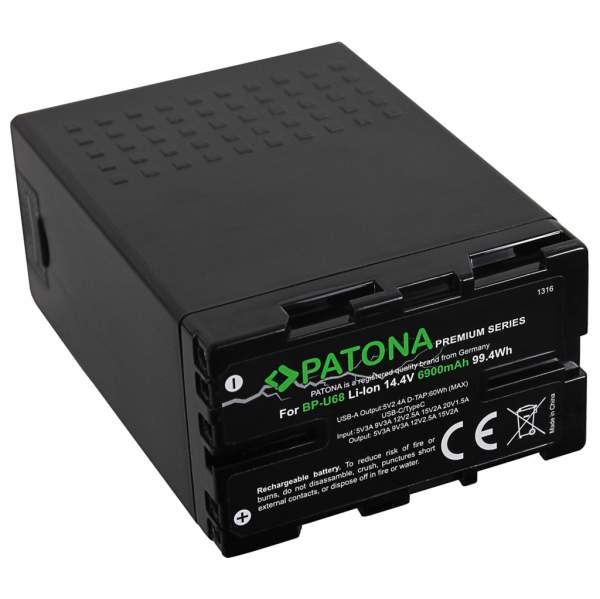 Akumulator Patona Premium BP-U68 zamiennik 99.4Wh D-TAP / USB do Sony BP-U68