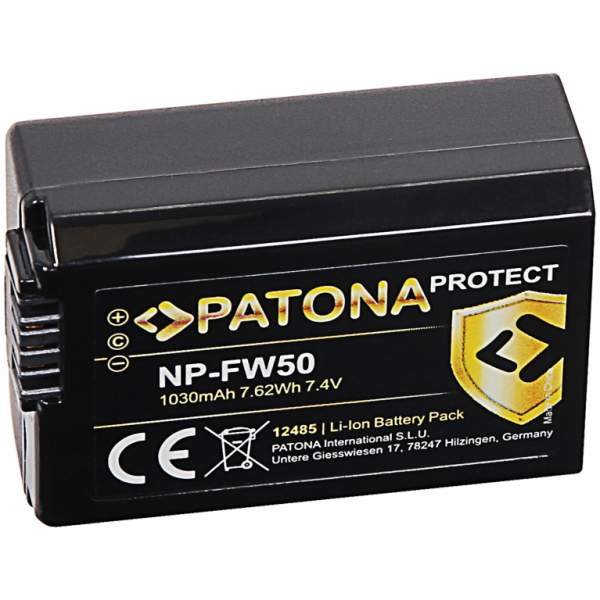 Akumulator Patona  PROTECT do Sony NP-FW50 NEX-3 NEX.3C NEX-5 NEX.5A NEX-7