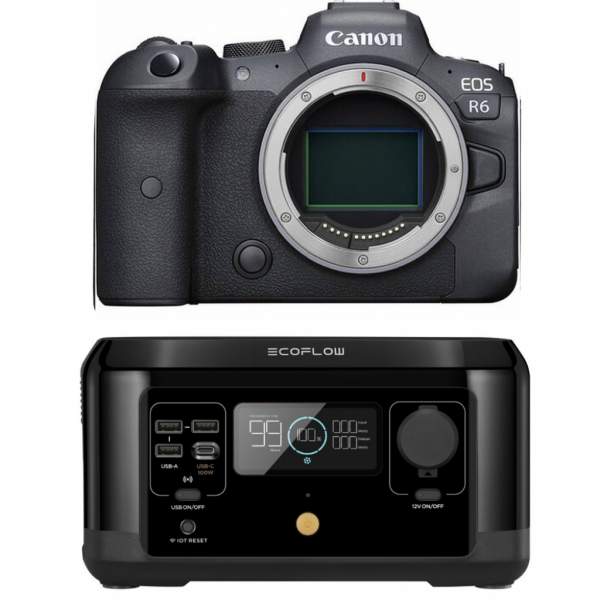 Aparat cyfrowy Canon EOS R6 body + EcoFlow River Mini 