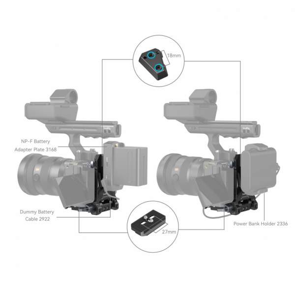 SmallRig V マウント バッテリー プレート 4064B Smallrig Compact V-Mount Battery Mounting System (4064