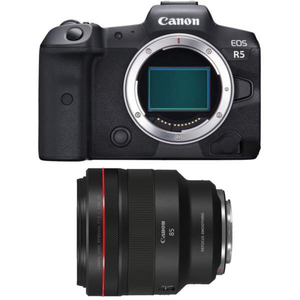 Aparat cyfrowy Canon EOS R5 body + RF 85 F 1.2 L USM DS 