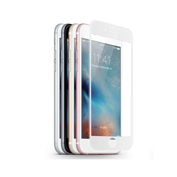 JCPAL Szkło ochronne 0,15mm iPhone 6 / 6s na cały ekran (biała ramka)