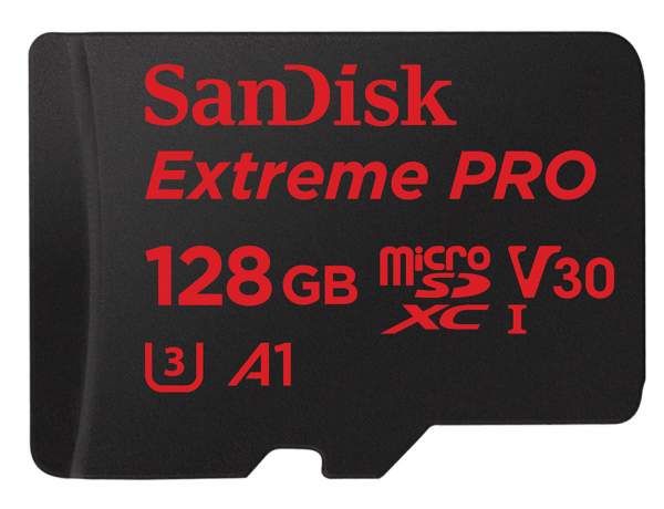 Karta pamięci Sandisk microSDXC 128 GB EXTREME PRO 95MB/s A1 C10 V30 UHS-I U3 + adapter SD