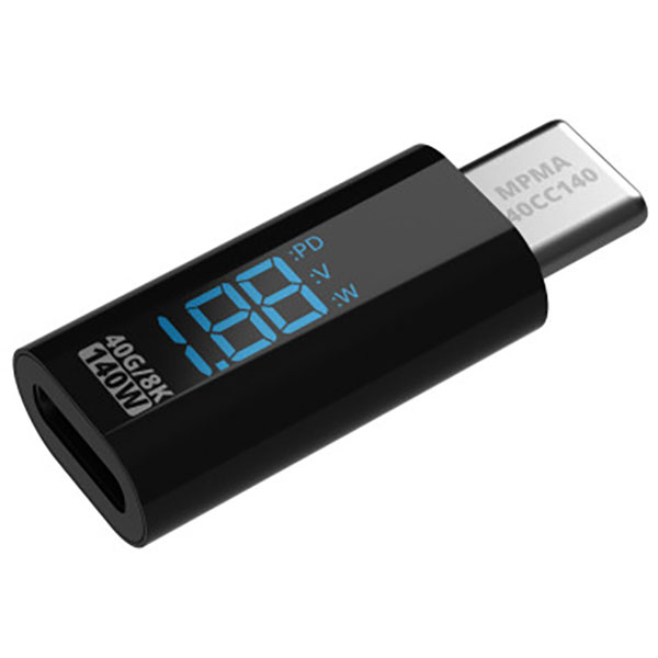 Mathorn Miernik Adapter MPMA-40CC140 - USB C do C LED, PD 140W, 5A, VW 8K 40Gbps