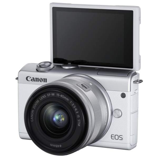 Aparat cyfrowy Canon EOS M200 + obiektyw EF-M 15-45 mm srebrny